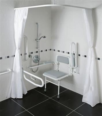 Shower Doc M Pack With White Rails.