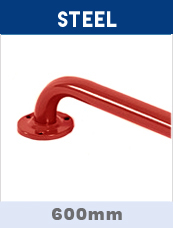 Steel Grab Rails 600mm Red