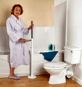 Floor Mounted Grab Rail Advantage Pole Bariatric