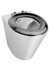 Stainless Steel Back-To-Wall Toilet