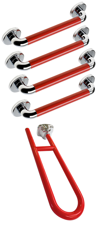 Grab Rail Kit Cherry Red Rounded Rails