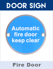 Automatic Fire Door Kept Clear Door Sign 