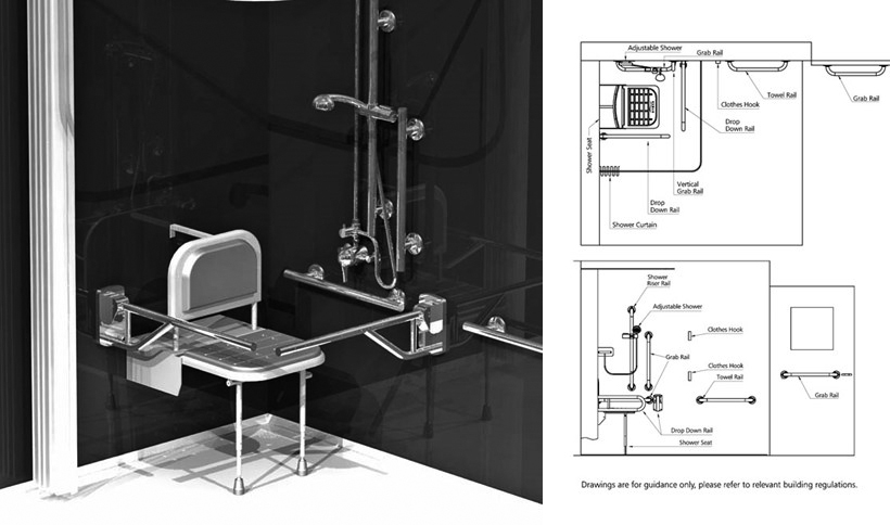 Complete contemporary exposed Doc M shower pack