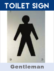 Gentlemen WC Sign 150x100mm