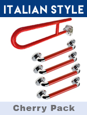 Grab Rail Kit Cherry Red Rounded Rails