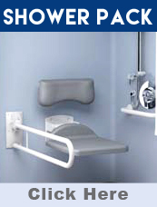 Shower Doc M Pack Modern With White Rails
