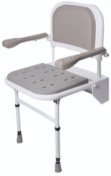 Standard Padde Drop Down Shower Seat Seat With Arms, Back & Legs