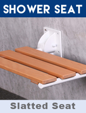 Slatted Hinged Shower Seat