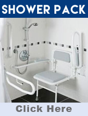 Shower Doc M Pack With White Rails